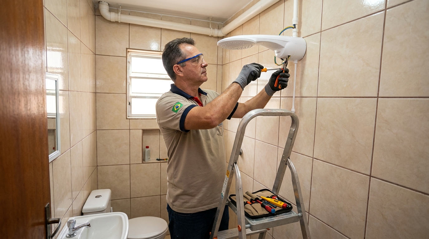Instalação com pressurizador em Cuiabá-MT